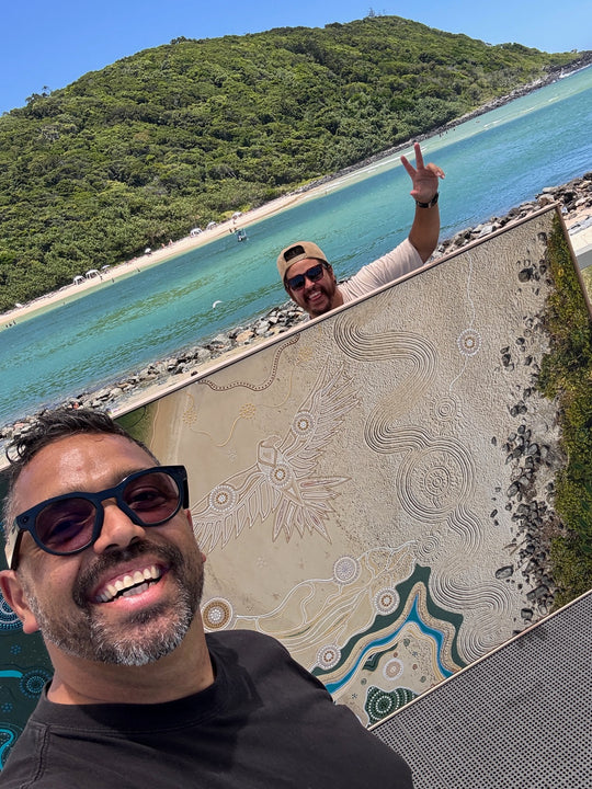 Salty One X Bundjalung Dreaming "Two Worlds, One Journey" **Original Artwork**