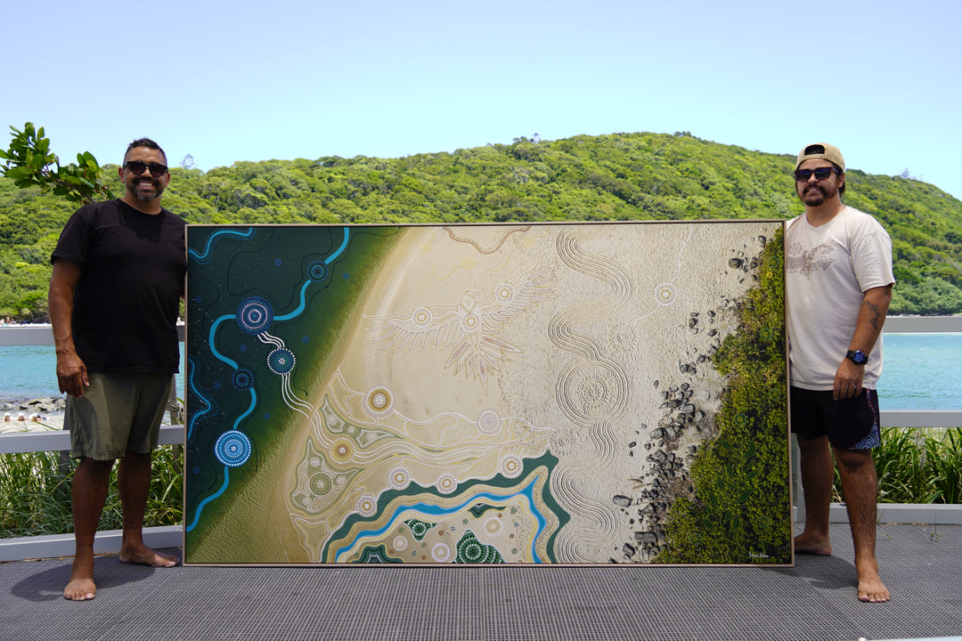 Salty One X Bundjalung Dreaming "Two Worlds, One Journey" **Original Artwork**