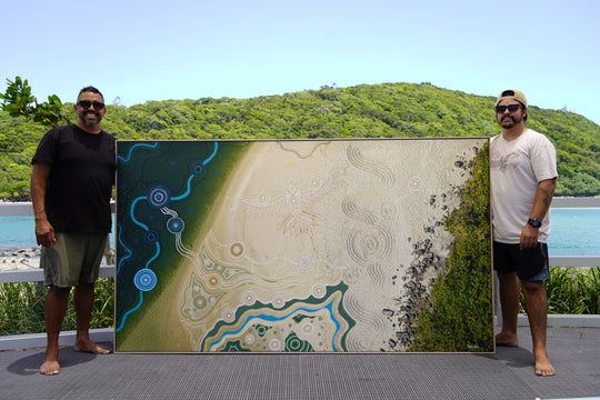 Salty One X Bundjalung Dreaming "Two Worlds, One Journey" **Original Artwork**